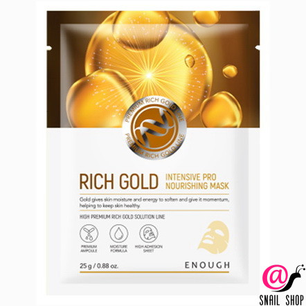 ENOUGH Тканевая маска на основе ионов золота Rich Gold Intensive Pro Nourishing Mask