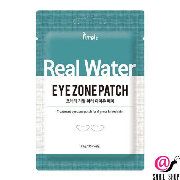 PRRETI Тканевые патчи с ледниковой водой Real Water Eye Zone Patch