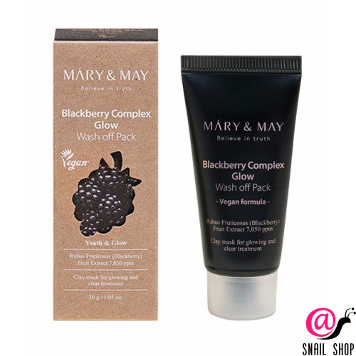 MARY&MAY Глиняная маска для лица с ежевичным комплексом Blackberry Complex Glow Wash Off Pack