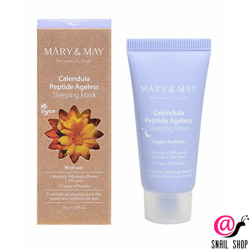 MARY&MAY Ночная маска с календулой и пептидами Calendula Peptide Ageless Sleeping Mask