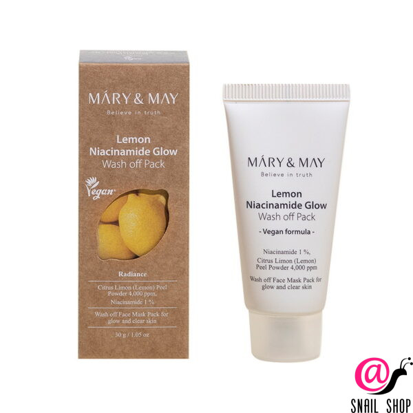 MARY&MAY Глиняная маска для лица c ниацинамидом Lemon Niacinamide Glow Wash Off Pack