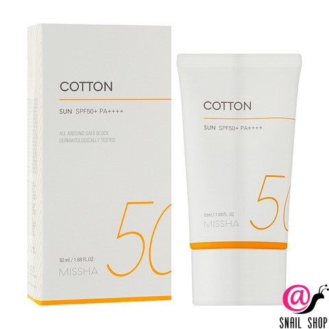 MISSHA Солнцезащитный крем для лица матирующий Sun All Around Safe Block Cotton SPF50+/PA++++