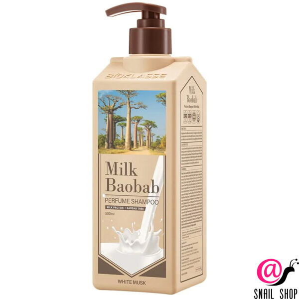 MilkBaobab Парфюмированный шампунь для волос с ароматом белого мускуса Perfume Shampoo White Musk
