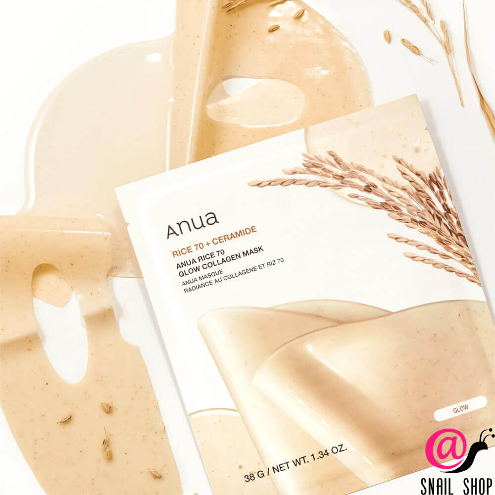 ANUA Гидрогелевая маска для сияния кожи с рисом Rice 70 Glow Collagen Mask