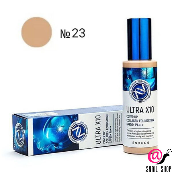ENOUGH Тональный крем с коллагеном Ultra X10 Cover Up Collagen Foundation SPF50+ PA+++