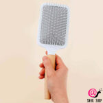 MASIL Расческа для волос с антистатическим эффектом Wooden Paddle Brush
