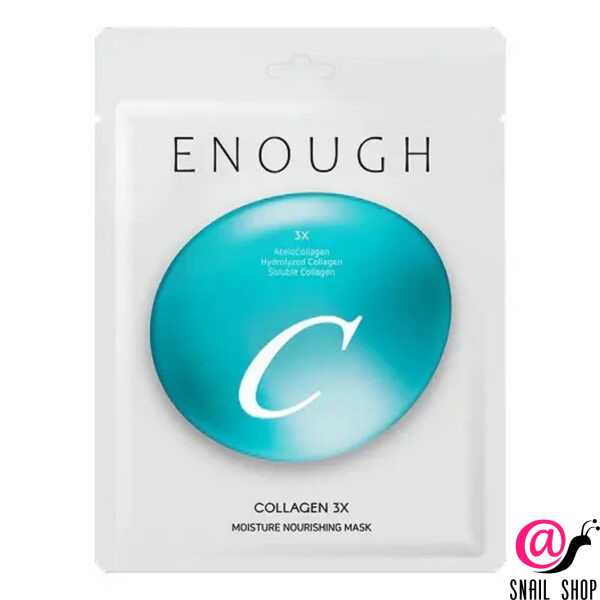 ENOUGH Тканевая питательная маска с тройным коллагеном Collagen 3X Moisture Nourshing Mask