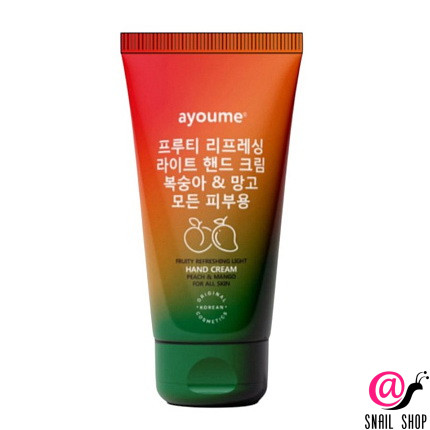 AYOUME Крем для рук с ПЕРСИКОМ и МАНГО Fruity Refreshing Light Hand Cream