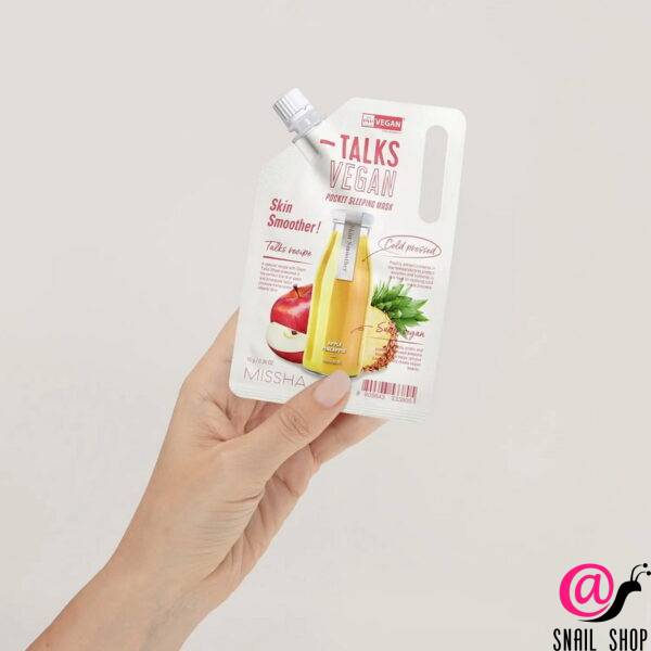 MISSHA Отшелушивающая ночная маска Talks Vegan Squeeze Pocket Sleeping Mask Skin Smoother