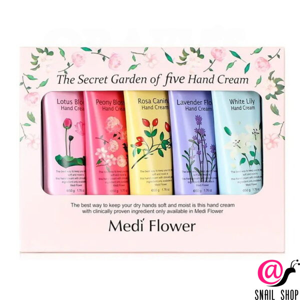 MEDI FLOWER Набор кремов для рук Цветочный Сад Flower Hand Cream Set The Secret Garden Of Five