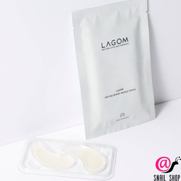LAGOM Пептидные патчи с микроиглами от морщин под глазами 1 пара Peptide Micro Needle Patch