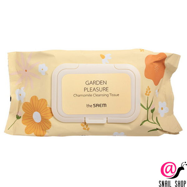 THE SAEM Салфетки косметические влажные Garden Pleasure Chamomile Cleansing Tissue 100шт