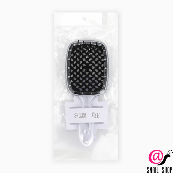 SIMA LAND Расчёска массажная, широкая, вентилируемая, 20.5*8.5 см, прозрачная