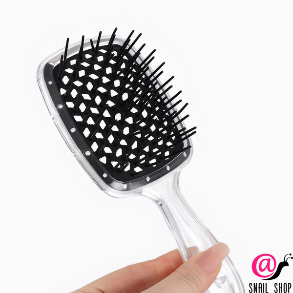 SIMA LAND Расчёска массажная, широкая, вентилируемая, 20.5*8.5 см, прозрачная