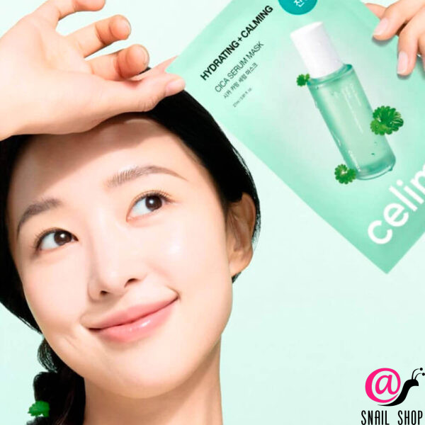 CELIMAX Маска тканевая успокаивающая на основе центеллы The Real Cica Calming Serum Mask