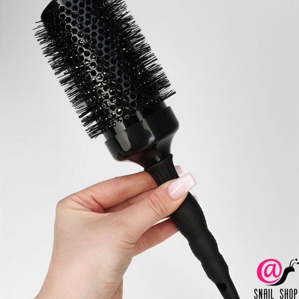 SIMA LAND Брашинг керамический Premium, продуваемый, прорезиненная ручка, d=53/70 мм, 28.7 см черный