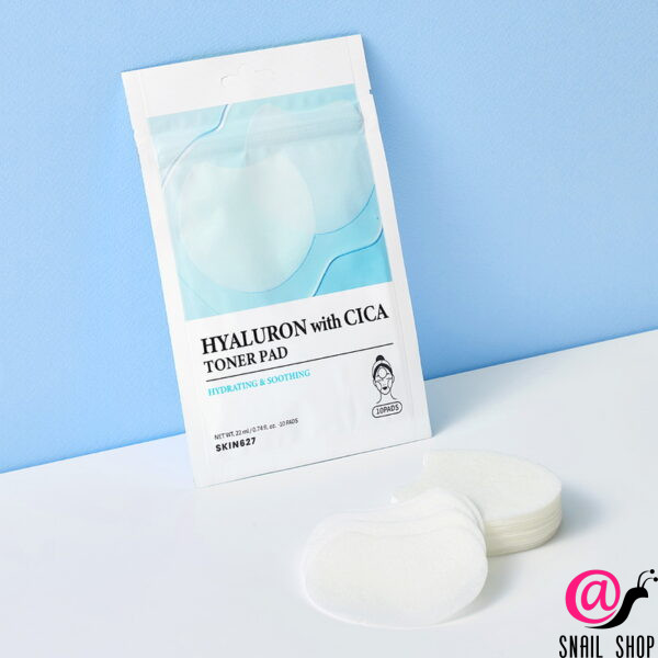 SKIN627 Пэды-пачти с гиалуроновой кислотой и центеллой Hyaluron With Cica Toner Pad