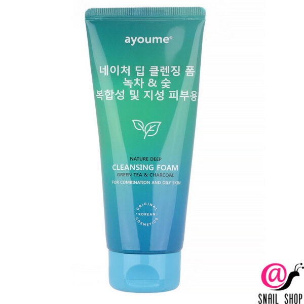 AYOUME Пенка с экстрактом зеленого чая Nature Deep Cleansing Foam Green Tea & Charcoal