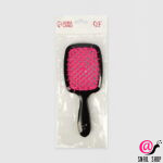 SIMA LAND Расчёска массажная, широкая, вентилируемая, 20.5*8.5 см, чёрная/розовая