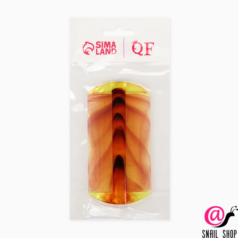 sima land Расчёска двусторонняя, 10.5*5 см, цвет янтарный SIMA LAND Расчёска двусторонняя, 10.5*5 см, цвет янтарный