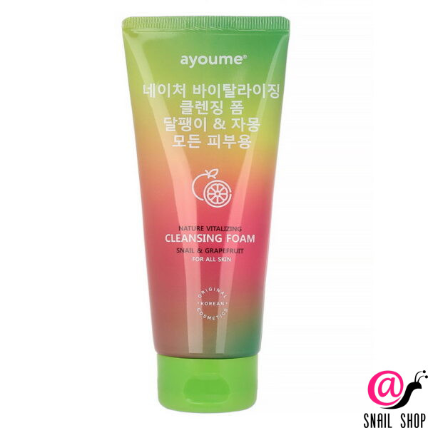 AYOUME Пенка с муцином улитки Nature Vitalizing Cleansing Foam Snail & Grapefruit