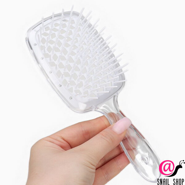 SIMA LAND Расчёска массажная, широкая, продуваемая, 8.5*20.5 см, прозрачная