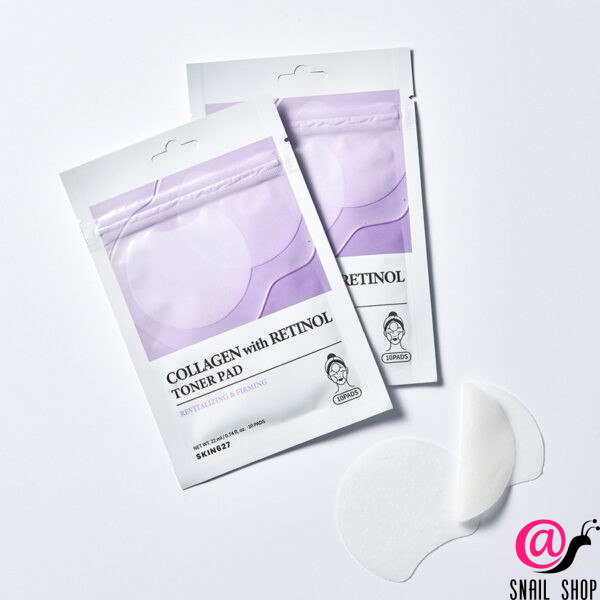 SKIN627 Пэды-пачти с коллагеном и ретинолом Collagen With Retinol Toner Pad