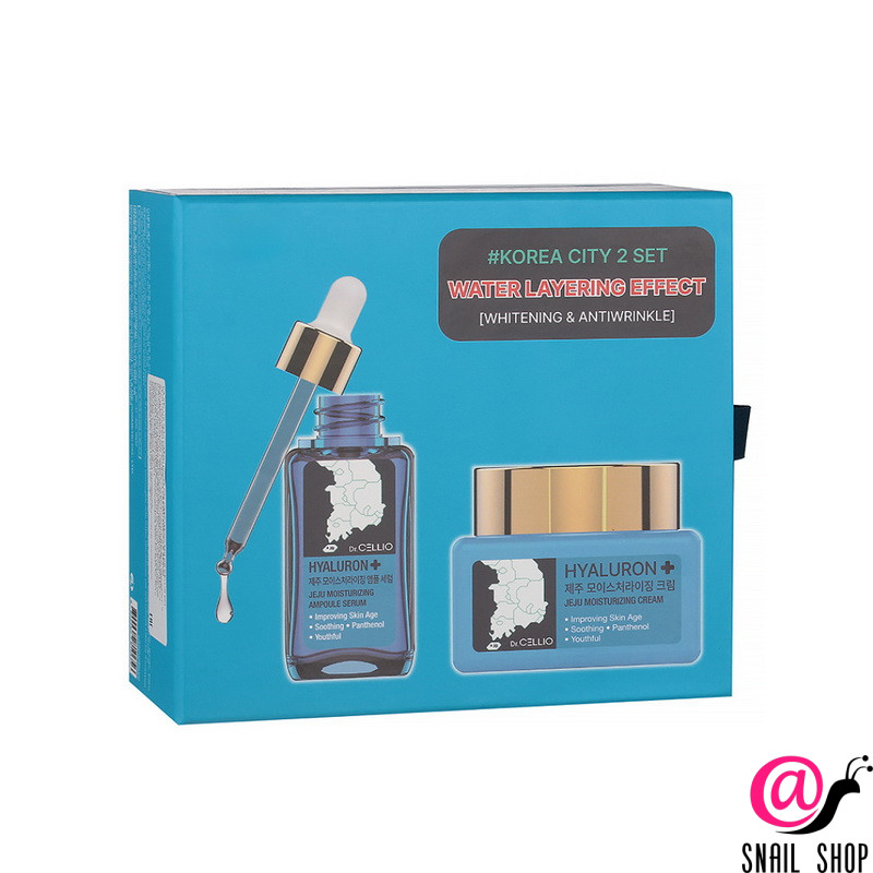 dr. cellio Набор уходовый для лица с гиалуроновой кислотой jeju hyaluron moisturizing DR. CELLIO Набор уходовый для лица с гиалуроновой кислотой JEJU HYALURON MOISTURIZING