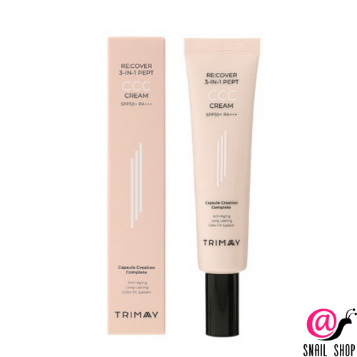 TRIMAY Тональный уходовый ССС крем с пептидами Re:cover 3-in-1 Pept CCC Cream SPF50+PA+++