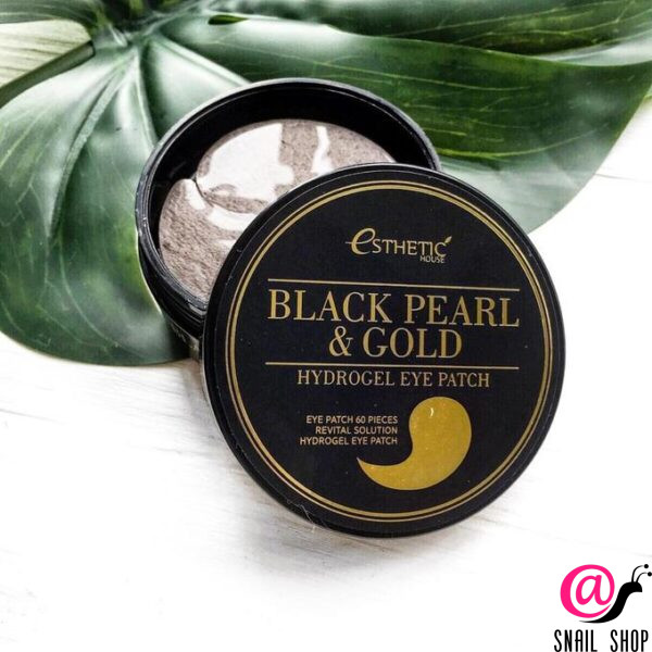 ESTHETIC HOUSE Гидрогелевые патчи для глаз ЧЕРНЫЙ ЖЕМЧУГ/ЗОЛОТО Black Pearl&Gold Hydrogel EyePatch