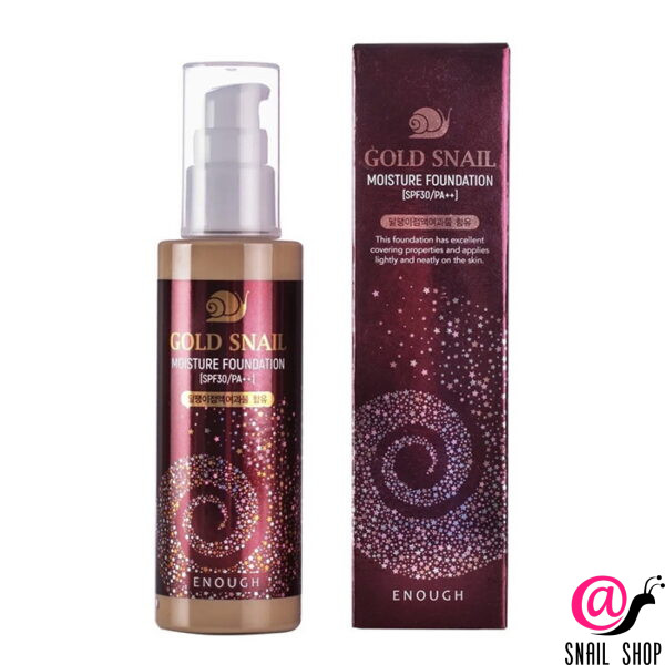 ENOUGH Тональный крем с улиточным муцином Gold Snail Moisture Foundation SPF30/PA++