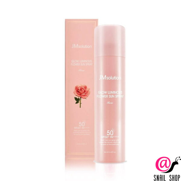 JM SOLUTION Омолаживающий солнцезащитный спрей с розой Glow Luminous Flower Sun Spray SPF50+ PA++++