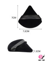 KRISTALLER Набор спонжей-пуховок в пластиковом контейнере для сухих и кремовых текстур, черный, 6 шт