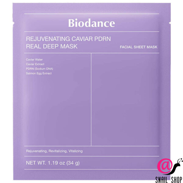BIODANCE Ночная гидрогелевая маска с ПДРН и икрой Rejuvenating Caviar PDRN Real Deep Mask