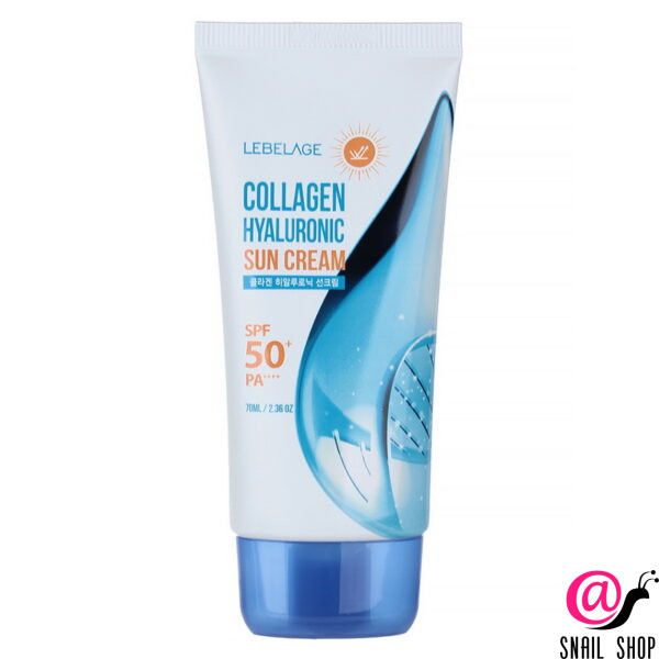 LEBELAGE Крем для лица и тела солнцезащитный Collagen Hyaluronic Sun Cream