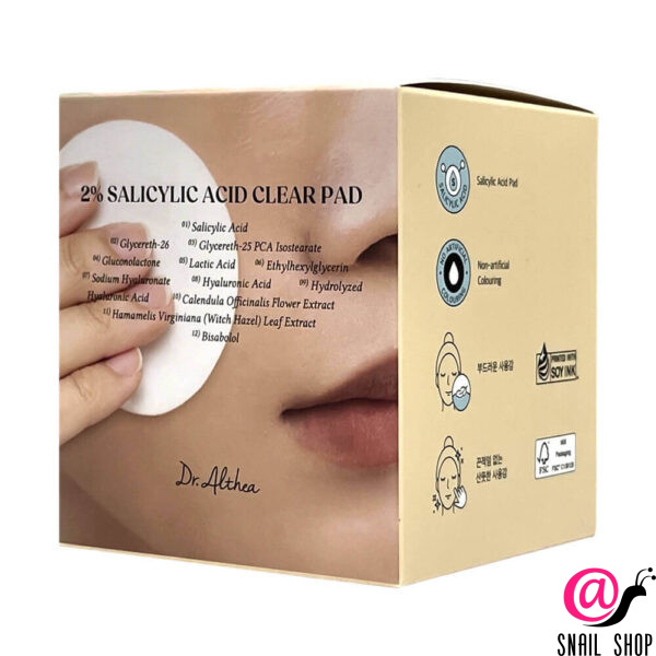 DR. ALTHEA Пэды для проблемной кожи с 2% BHA 2% Salicylic Acid Clear Pad