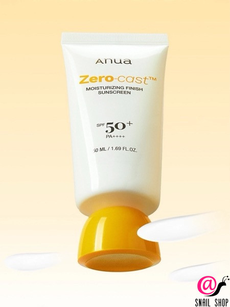 ANUA Увлажняющий солнцезащитный крем SPF50 Zero-Cast Moisturizing Finish Sunscreen