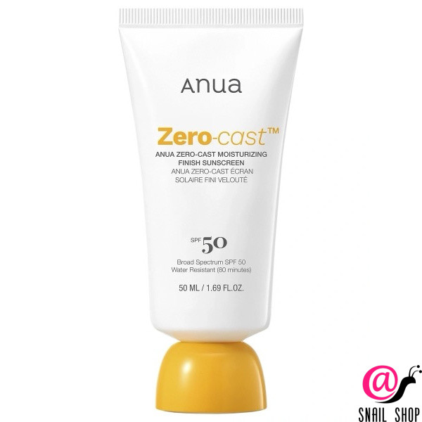 ANUA Увлажняющий солнцезащитный крем SPF50 Zero-Cast Moisturizing Finish Sunscreen
