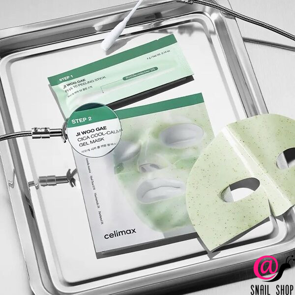 CELIMAX Маска для лица гидроглевая Celimax Ji Woo Gae Cica Pha Peel 2-Step Gel Mask