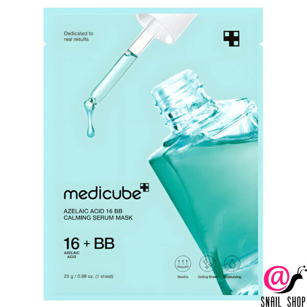 MEDICUBE Успокаивающая маска с азелаиновой кислотой Azelaic Acid 16 BB Calming Serum Mask