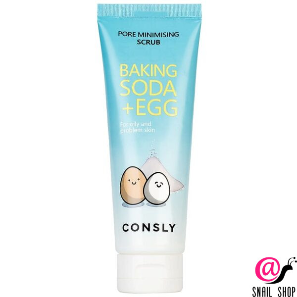 CONSLY Скраб для лица с содой и яичным белком Baking Soda Egg Pore Minimising Scrub