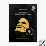 JM SOLUTION Маска тканевая фольгированная с прополисом Honey Luminous Royal Propolis Foil Mask Gold