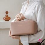 KRISTALLER Косметичка женская чемоданчик Charm Suitcase, косая молния, кожзам