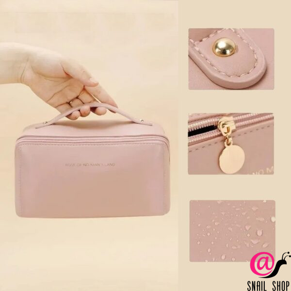 KRISTALLER Косметичка женская чемоданчик Charm Suitcase, косая молния, кожзам