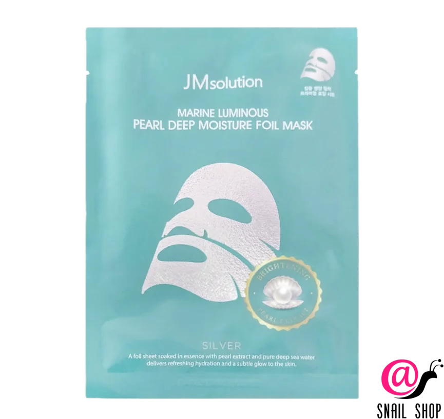 JM SOLUTION Маска тканевая с жемчугом Marine Luminous Pearl Deep Moisture Foil Mask Silver JM SOLUTION Маска тканевая с жемчугом Marine Luminous Pearl Deep Moisture Foil Mask Silver
