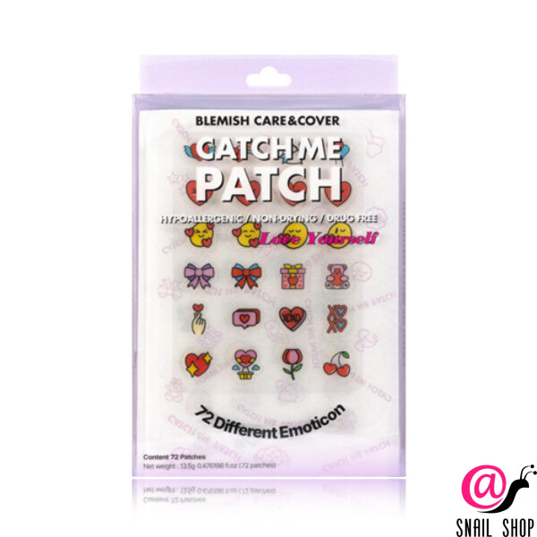 CATCH ME PATCH Патч для лица точечный в виде смайлика Blemish Care & Cover Love Yourself