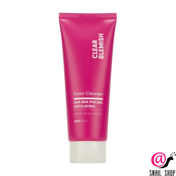 NEXTBEAU Очищающая пенка для умывания с кислотами, пилинг-формула Clear Blemish Foam Cleanser