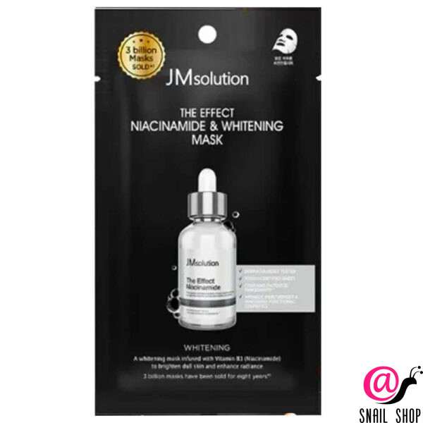 JM SOLUTION Осветляющая тканевая маска с ниацинамидом The Effect Niacinamide & Whitening Mask