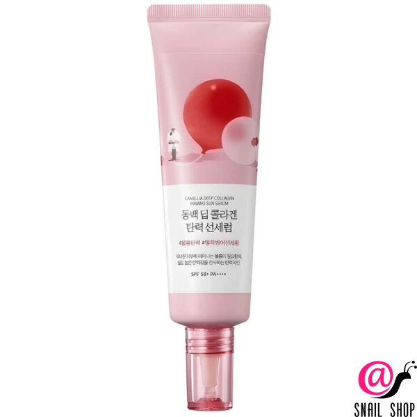 ROUND LAB Солнцезащитная сыворотка Camellia Deep Collagen Firming Sun Serum SPF50+ PA++++