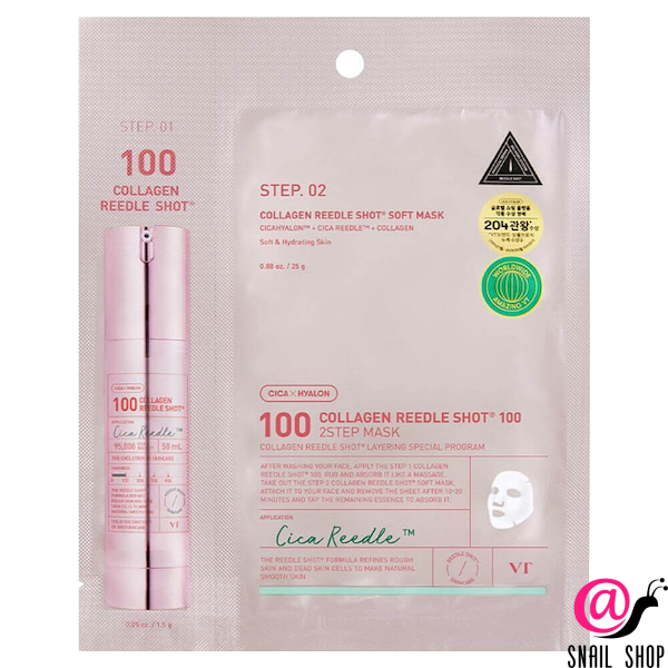 VT Cosmetics Маска на тканевой основе Collagen Reedle Shot 100 2step Mask